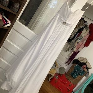 Wedding dress and veil